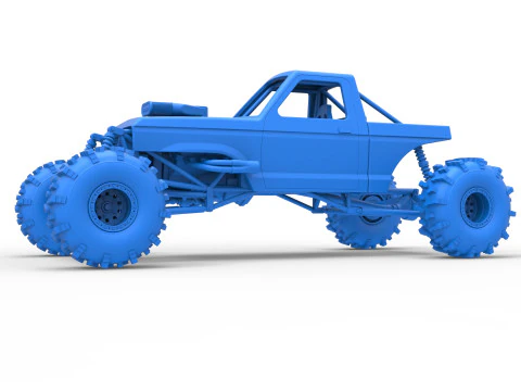 Mud dragster Version 4 Scale 1 to 25 3D Print Model