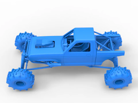 Mud dragster Version 4 Scale 1 to 25 3D Print Model