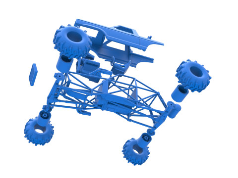 Mud dragster Version 4 Scale 1 to 25 3D प्रिंट मॉडल