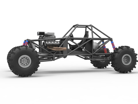Mud dragster Base Version 2 Scale 1 to 25 Modèles 3D en vedette