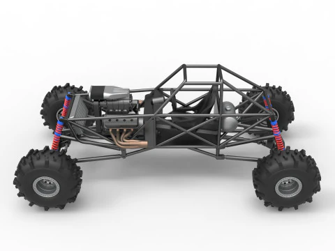 Mud dragster Base Version 2 Scale 1 to 25 3D Print Model