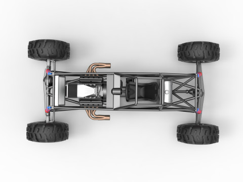 Mud dragster Base Version 2 Scale 1 to 25 Modèles 3D en vedette