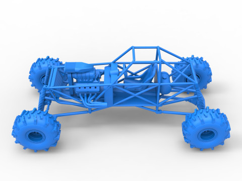 Mud dragster Base Version 2 Scale 1 to 25 Modèles 3D en vedette
