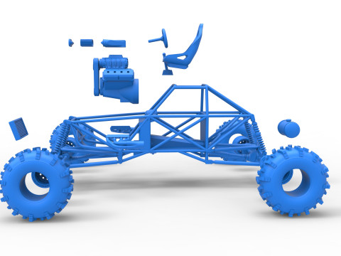 Mud dragster Base Version 2 Scale 1 to 25 Modèles 3D en vedette