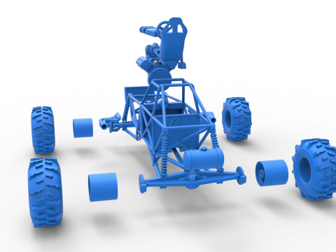 Mud dragster Base Version 2 Scale 1 to 25 Modèles 3D en vedette