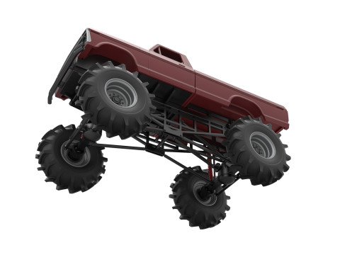 Redneck Rave Mud truck Scale 1 to 25 3D Принт Модель