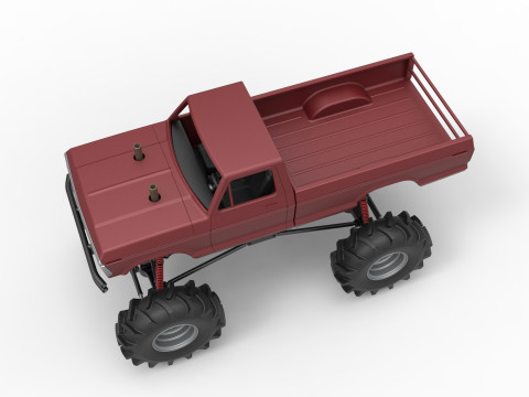 Redneck Rave Mud truck Scale 1 to 25 3D Принт Модель