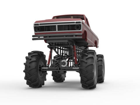 Redneck Rave Mud truck Scale 1 to 25 3D Принт Модель