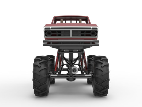 Redneck Rave Mud truck Scale 1 to 25 3D Принт Модель