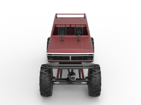Redneck Rave Mud truck Scale 1 to 25 3D Принт Модель