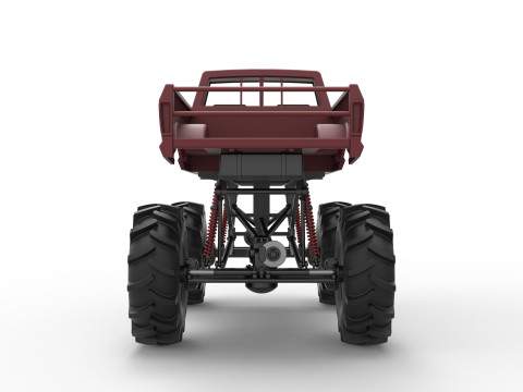 Redneck Rave Mud truck Scale 1 to 25 3D Принт Модель