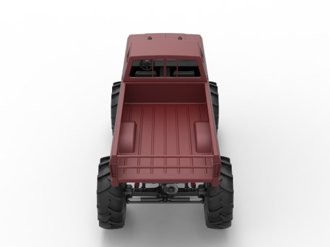 Redneck Rave Mud truck Scale 1 to 25 3D Принт Модель
