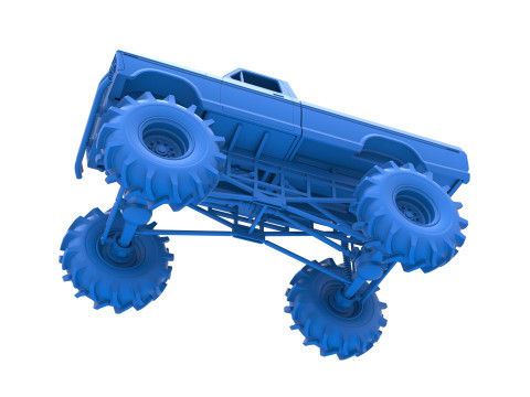 Redneck Rave Mud truck Scale 1 to 25 3D Принт Модель