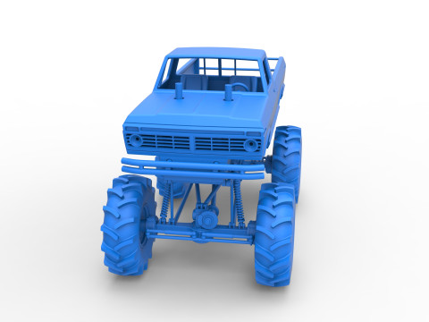 Redneck Rave Mud truck Scale 1 to 25 3D Принт Модель