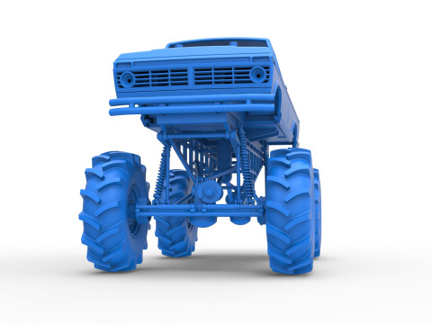 Redneck Rave Mud truck Scale 1 to 25 3D Принт Модель