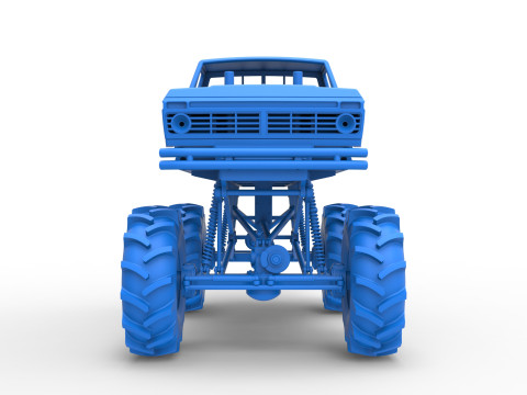 Redneck Rave Mud truck Scale 1 to 25 3D Принт Модель