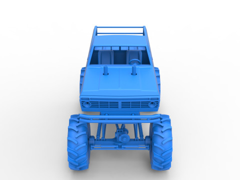 Redneck Rave Mud truck Scale 1 to 25 3D Принт Модель
