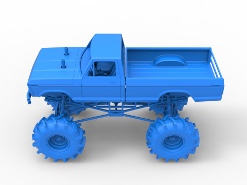 Redneck Rave Mud truck Scale 1 to 25 3D Принт Модель