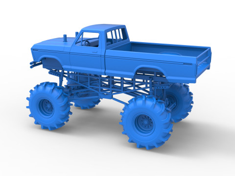 Redneck Rave Mud truck Scale 1 to 25 3D Принт Модель