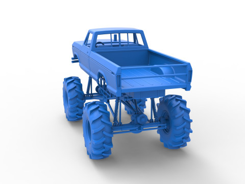 Redneck Rave Mud truck Scale 1 to 25 3D Принт Модель