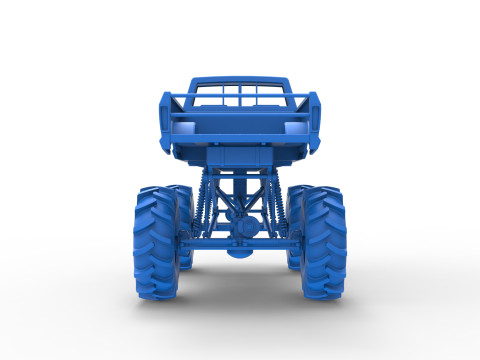 Redneck Rave Mud truck Scale 1 to 25 3D Принт Модель