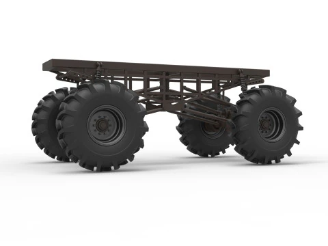 Chassis of Redneck Rave Mud truck Scale 1 to 25 3D Print Model
