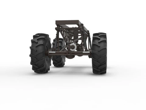 Chassis of Redneck Rave Mud truck Scale 1 to 25 3D Print Model