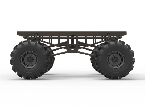 Chassis of Redneck Rave Mud truck Scale 1 to 25 3D Print Model