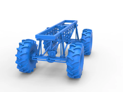 Chassis of Redneck Rave Mud truck Scale 1 to 25 3D Print Model
