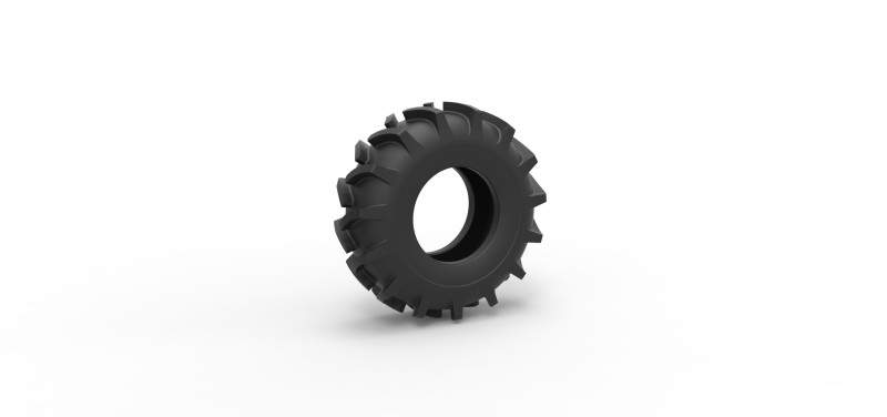 Tire of Redneck Rave Mud truck Scale 1 to 25 3D Baskı Modeli .c4d .max .obj .3ds .fbx .stl .blend 