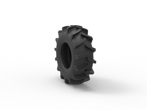 Tire of Redneck Rave Mud truck Scale 1 to 25 3D Baskı Modeli