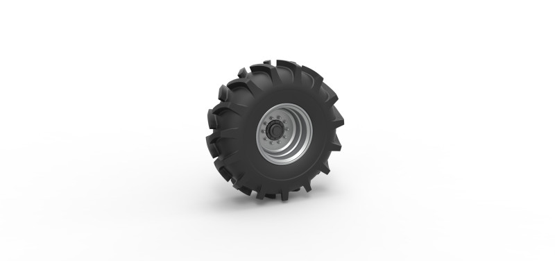 Wheel of Redneck Rave Mud truck Scale 1 to 25 3D Принт Модель .c4d .max .obj .3ds .fbx .stl .blend 