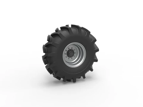 रेडनेक रेव मड ट्रक स्केल 1 से 25 का पहिया 3D प्रिंट मॉडल