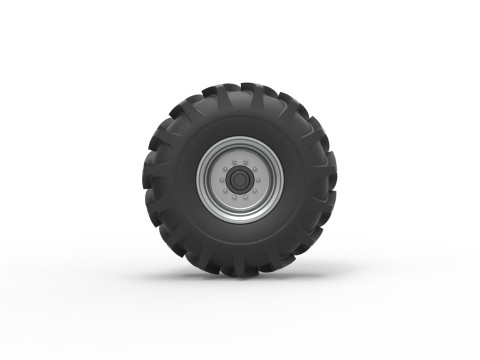 Wheel of Redneck Rave Mud truck Scale 1 to 25 3D Принт Модель
