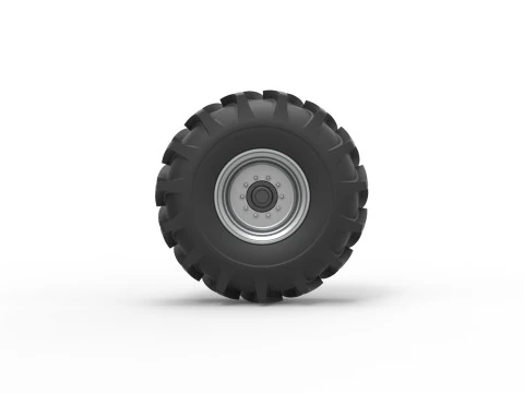 Koło ciężar&oacute;wki Redneck Rave Mud w skali od 1 do 25 Model do druku 3D