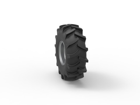 Wheel of Redneck Rave Mud truck Scale 1 to 25 3D Принт Модель