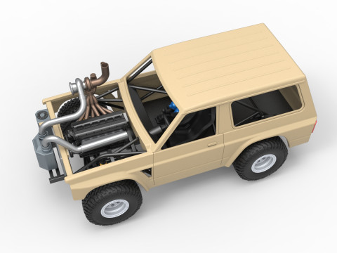 Uphill Sand Racing Dragster Scale 1 to 25 Model do druku 3D