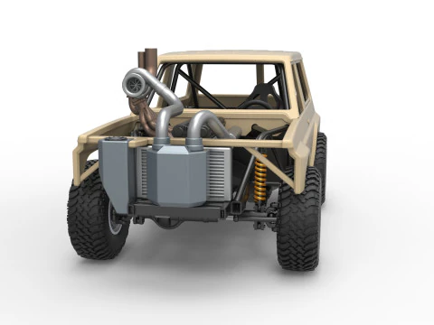 Uphill Sand Racing Dragster Scale 1 to 25 3D Print Model