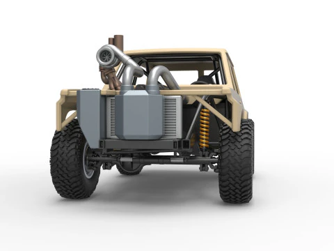 Uphill Sand Racing Dragster Scale 1 to 25 3D Print Model