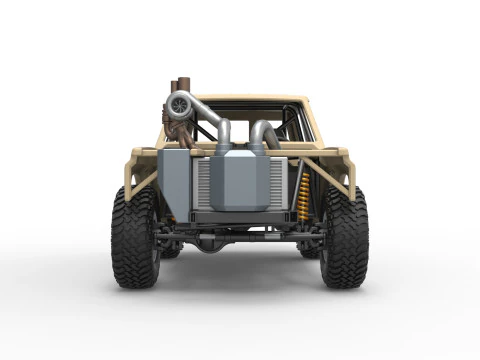 Uphill Sand Racing Dragster Scale 1 to 25 3D Print Model