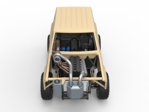 Uphill Sand Racing Dragster Scale 1 to 25 Model do druku 3D