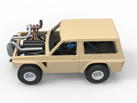 Uphill Sand Racing Dragster Scale 1 to 25 3D Print Model