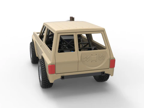 Uphill Sand Racing Dragster Scale 1 to 25 3D Print Model
