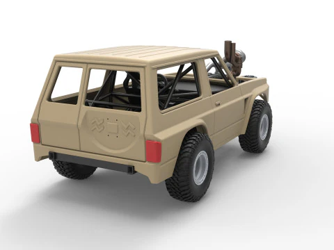 Uphill Sand Racing Dragster Scale 1 to 25 3D Print Model