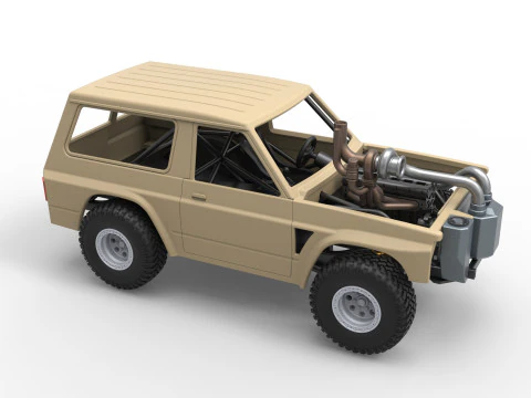 Uphill Sand Racing Dragster Scale 1 to 25 3D Print Model