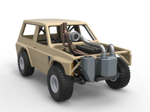Uphill Sand Racing Dragster Scale 1 to 25 3D Print Model