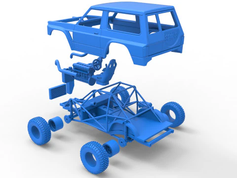Uphill Sand Racing Dragster Scale 1 to 25 3D Print Model