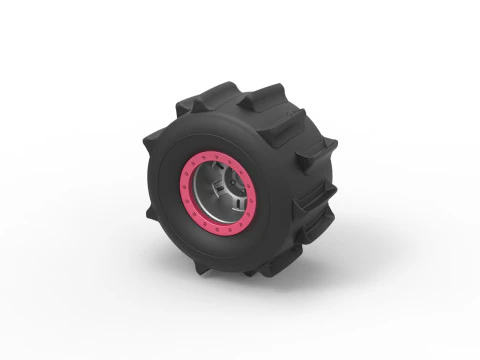 Wheel of Formula off road Version 2 Scale 1 to 25 3D Print Model