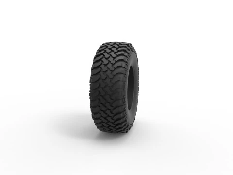 Tire of Uphill Sand Racing Dragster Scale 1 to 25 3D Print Model