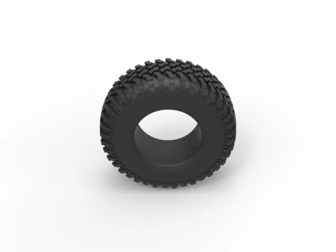 Tire of Uphill Sand Racing Dragster Scale 1 to 25 3D Print Model